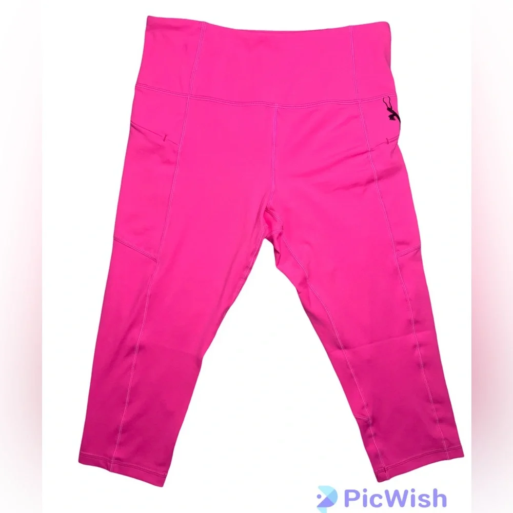 Pink Zipper Pocket Light n Tight Hi Rise Crop 17” (6-8) ZYIA NWT 791 - Picture 5 of 14